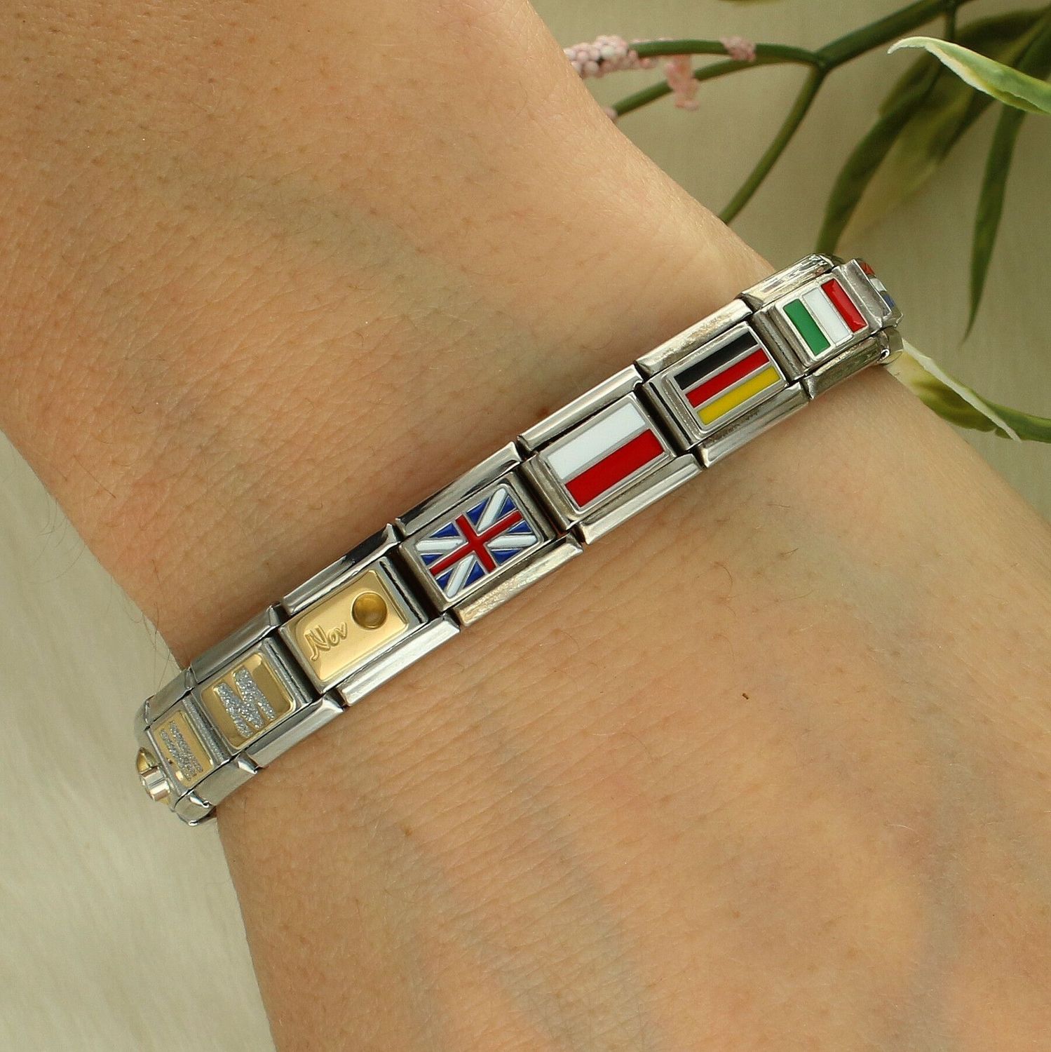 Link NOMINATION Classic Composable Flaga Niemiec  Stal, Srebro 925, Emalia  33020714.jpg